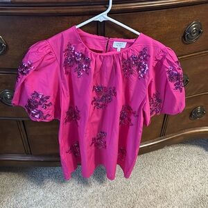 Crown Ivy Pink and Sequin top.